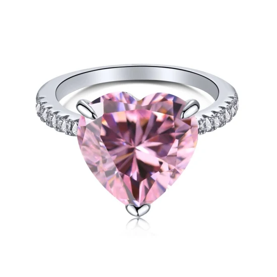 결혼 및 약혼 반지용 전체 다이아몬드 8개 하트 8개 화살표 지르콘 세트 반지