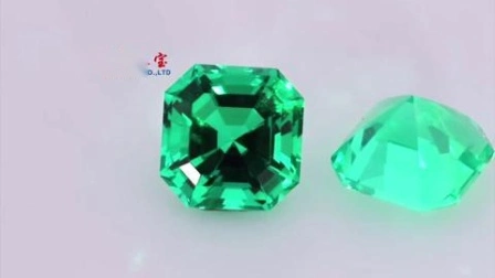 도매 열수 에메랄드 6.5X6.5mm 하트 모양 컬럼비아 연구소 에메랄드 스톤